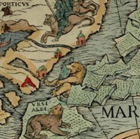Seemonster in der "Cosmographia" und auf der "Carta Marina"